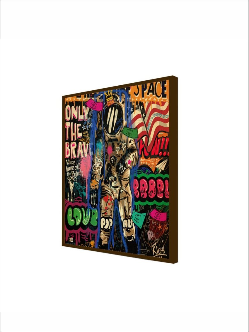 Artsense Painting for wall decoration Abstract wall painting for living- aesthetic colorful painting for home decoration with frame-Multicolor/20x20 inches/(50x50 cm)