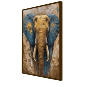 Artsense wood lucky elephant canvas wall decor art print painting with frame 20x30 inches (51x70 cm) (lucky elephant, Animal Print) - Image 3