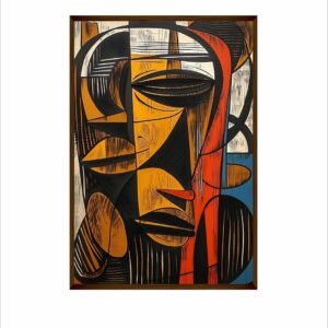 Artsense Wood african abstract For Wall Decoration Abstract Wall Painting For Living Room Big Size Painting With Frame-Multicolor -20X30 Inches/(50X71Cm) - Image 2
