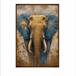 Artsense wood lucky elephant canvas wall decor art print painting with frame 20x30 inches (51x70 cm) (lucky elephant, Animal Print) - Image 4