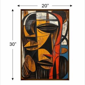 Artsense Wood african abstract For Wall Decoration Abstract Wall Painting For Living Room Big Size Painting With Frame-Multicolor -20X30 Inches/(50X71Cm) - Image 4