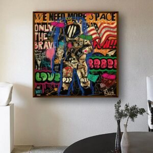 Artsense Painting for wall decoration Abstract wall painting for living- aesthetic colorful painting for home decoration with frame-Multicolor/20x20 inches/(50x50 cm) - Image 1