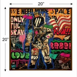 Artsense Painting for wall decoration Abstract wall painting for living- aesthetic colorful painting for home decoration with frame-Multicolor/20x20 inches/(50x50 cm) - Image 2