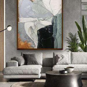 Artsense Abstract Digital Canvas Painting with Premium Frame- 30x40inches - Bestseller - Image 1