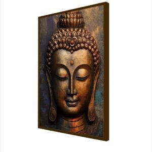 Artsense 3d look Dark Buddha lucky canvas Painting for wall decoration Abstract wall painting for living room big size painting for home decoration with frame-Multicolor -20x30 inches/(50x71cm) - Image 3