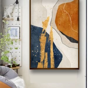 Artsense marble Touch Painting for wall decoration Abstract wall painting for living room big size painting for home decoration with frame-Multicolor -20x30 inches/(50x71cm) - Image 1