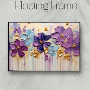 Artsense Abstract Flowers Canvas Wall Painting 24x36 Inches – Premium Wooden Frame for Living Room, Bedroom & Office – Handpainted-Style Digital Art print for Elegance & Positivity - Image 2