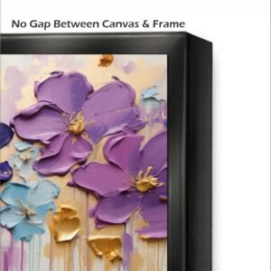 Artsense Abstract Flowers Canvas Wall Painting 24x36 Inches – Premium Wooden Frame for Living Room, Bedroom & Office – Handpainted-Style Digital Art print for Elegance & Positivity - Image 3