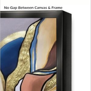 Artsense Luxury Abstract Canvas Wall Art | Blue & Golden Textured Modern Painting | 20x30 Inches (50x75 cm) Framed Wall Decor for Living Room, Bedroom & Office - Image 3