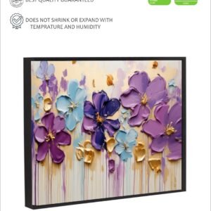 Artsense Abstract Flowers Canvas Wall Painting 24x36 Inches – Premium Wooden Frame for Living Room, Bedroom & Office – Handpainted-Style Digital Art print for Elegance & Positivity - Image 4
