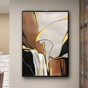 Artsense Painting for wall decoration Abstract wall painting for living room big size painting for home decoration with frame-Multicolor/20x30 inches/(51x76 cm) (style 2) - Image 1