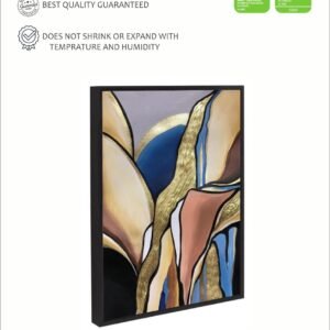 Artsense Luxury Abstract Canvas Wall Art | Blue & Golden Textured Modern Painting | 20x30 Inches (50x75 cm) Framed Wall Decor for Living Room, Bedroom & Office - Image 5