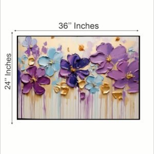 Artsense Abstract Flowers Canvas Wall Painting 24x36 Inches – Premium Wooden Frame for Living Room, Bedroom & Office – Handpainted-Style Digital Art print for Elegance & Positivity - Image 5