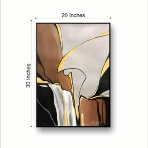 Artsense Painting for wall decoration Abstract wall painting for living room big size painting for home decoration with frame-Multicolor/20x30 inches/(51x76 cm) (style 2) - Image 5