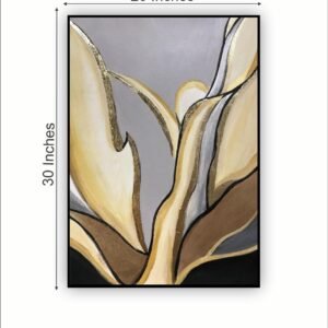 Artsense Golden Abstract Canvas Wall Art | Modern Luxury Painting 20x30 Inches (50x75 cm) | Framed Wall Decor for Living Room, Bedroom & Office - Image 5
