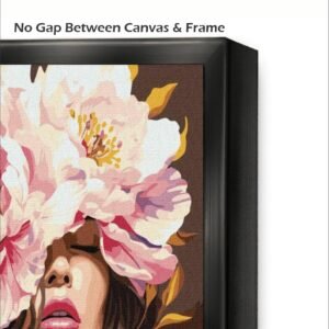 Artsense Premium Girl with Flower Head Modern Canvas Wall Art | Multicolour 20x30 Inches Framed Painting | Boost Confidence & Add Vibrance to Living Room Bedroom Office Decor - Image 3
