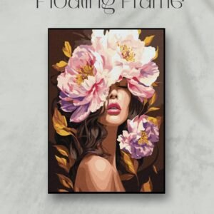 Artsense Premium Girl with Flower Head Modern Canvas Wall Art | Multicolour 20x30 Inches Framed Painting | Boost Confidence & Add Vibrance to Living Room Bedroom Office Decor - Image 2