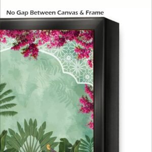Artsense Kamdhenu Cow with Calf Canvas Wall Art with Floating Frame | Spiritual Vastu Painting 20x30 Inches (50x75 cm) | Framed Wall Decor for Home, Temple & Office - Image 4